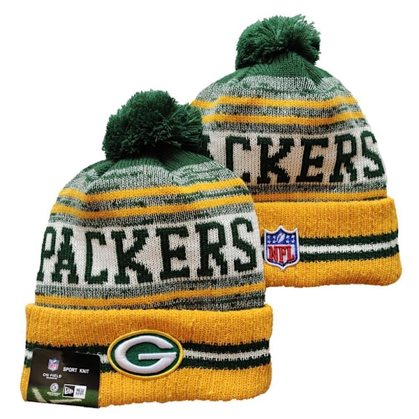 NFL Unisex Akrylhatt for voksne, med fleecefôr, én størrelse Green Bay Packers