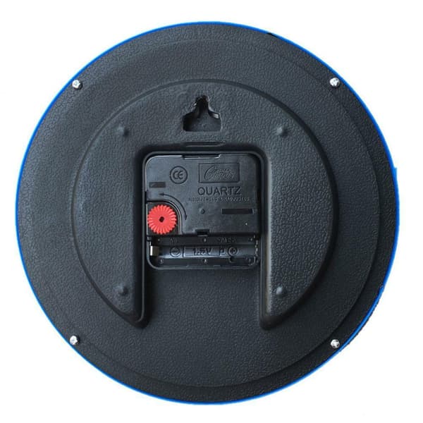{YM}Round Wall Clock Bedroom Kitchen Clocks Quartz Silent Movement Home Decor Black