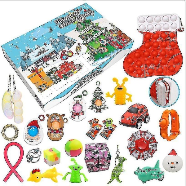 Jul adventskalender Present Fidget Toys Stress Relief Fidget Toy Blind Box Barn 12