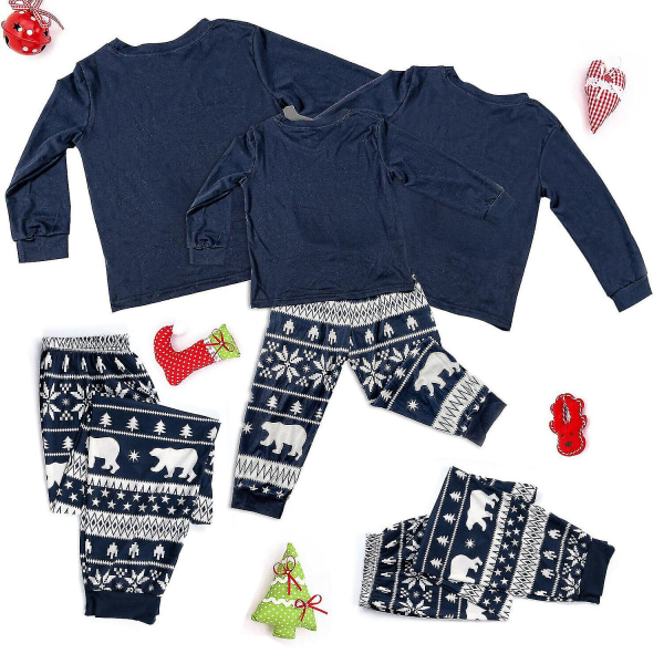 Jul Pyjamas Outfits Vuxna Män Kvinnor Barn Xmas Familj Matchande Casual Nattkläder Pjs Set Dad S