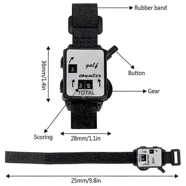 3 st Golf Score Counter, Mini Golf Stroke Counter Klocka med One Touch Reset Golf Count Scorer Scoring Keeper