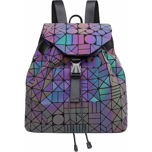 Blog Ryggsäck Självlysande Ryggsäck Unisex Symfonisk Geometrisk Diamant Rektangulär Datorryggsäck