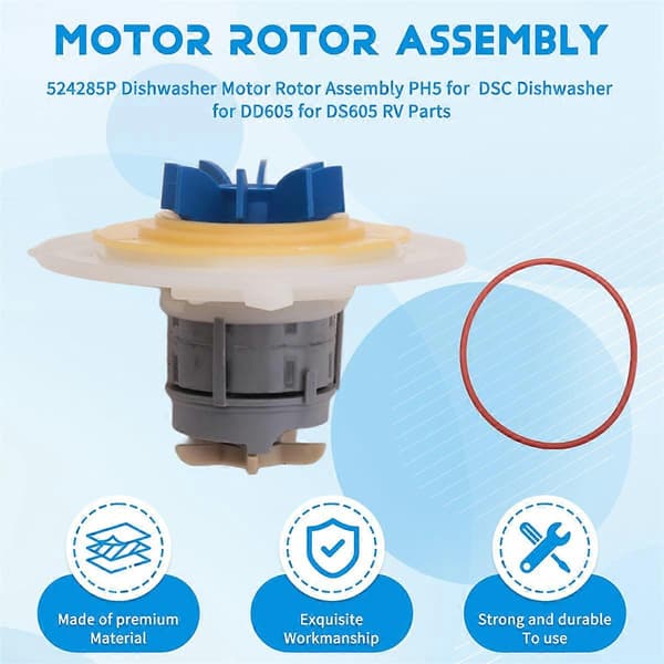 Motor Rotor Assembly PH5 for & for Paykel DSC Oppvaskmaskin
