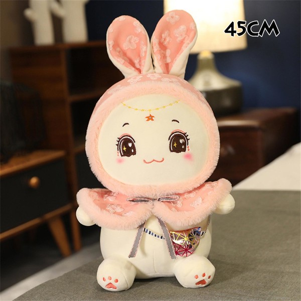Bedårande kanin plysch docka mjuk fylld leksak Kid kramar kudde present Pink 28cm