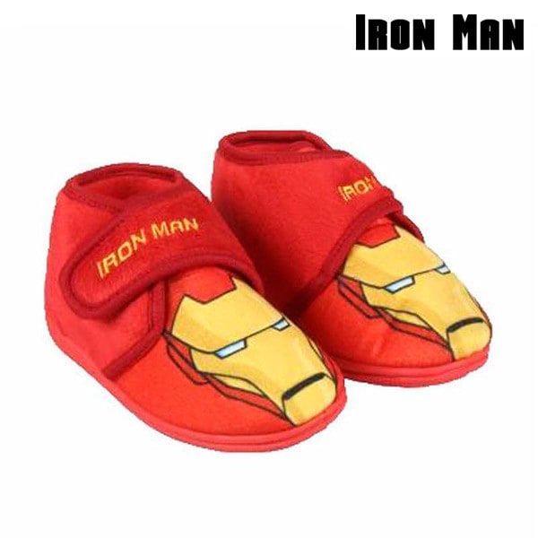 Superhjälte barntofflor med kardborrstängning röd Iron Man Billigt