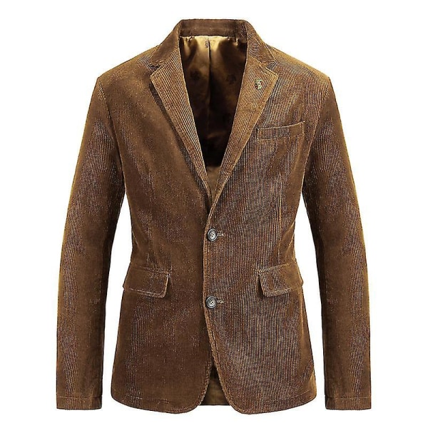Herr vintage Casual Work Wear Manchester kostym Blazer Jacka Sport Coat Brown L