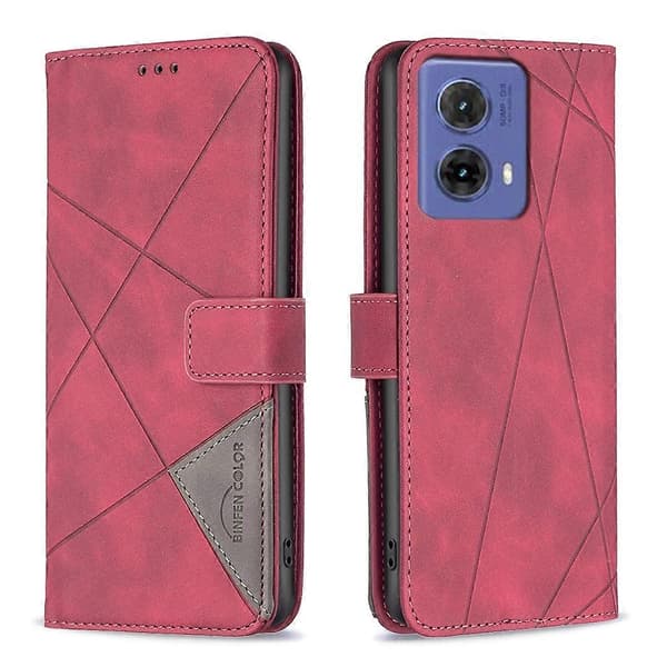Läderfodral för Motorola Moto G85 Red