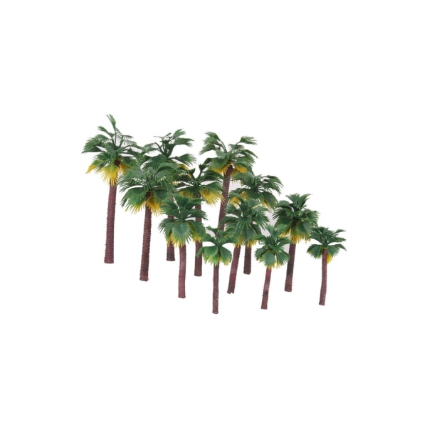 12 st 4 storlek Plast Palm Tree Model Rainforest Diorama Scenery HoOoN