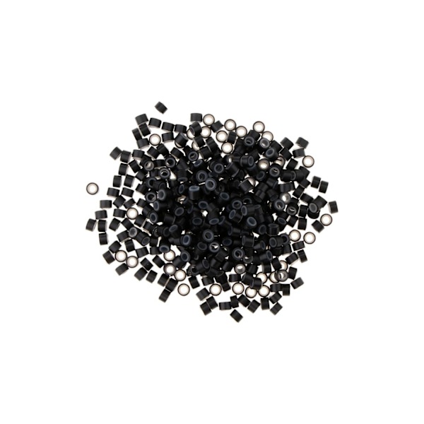 500 Silikon Micro Ring Länk Curl Pärla Fjäder Hårförlängningsverktyg Svart Black