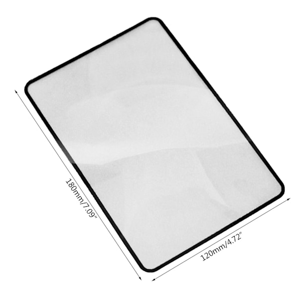 A5 Forstørrelsesglas i fuld side, stor ark, læsehjælp, linse, fresnel