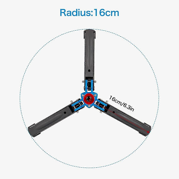 Trefotsstativ för 3/8 Monopod Kompatibilitet med Benro, Manfrotto och Gitzo Monopoder (A2Tripod Holder)