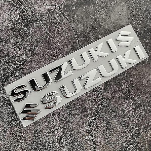 Til Suzuki Sticker 3d Tank Decal Logo Guld Emblem Silver Small