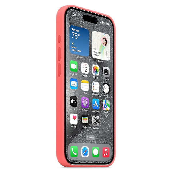 Silikonskal för iPhone 15 Pro, MagSafe-kompatibelt Röd Röd Red iPhone 15 Pro