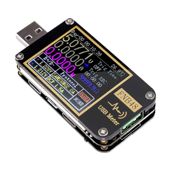 USB-tester USB spenningsmåler PD Trigger Voltmeter USB 3.0 Spennings- og strømtester DC 4-24V 6.5A USB C Multimeter PPS Hurtiglading Protokoll Kapasitet