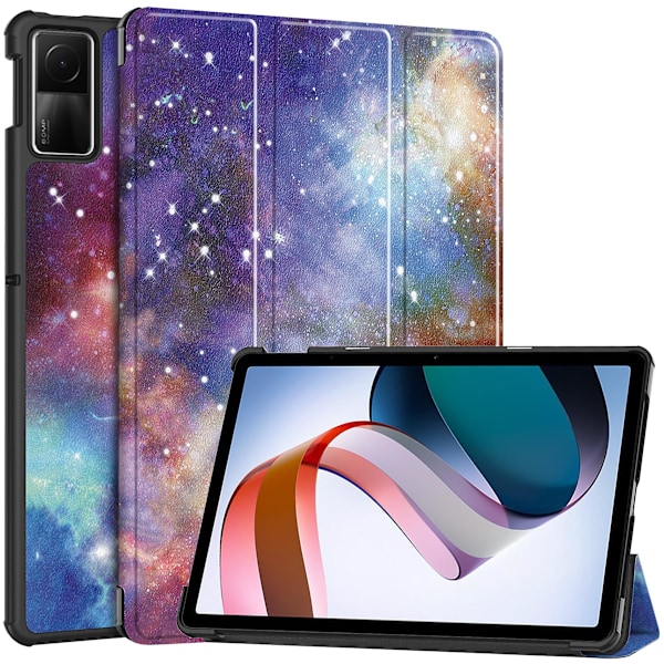 Xiaomi Redmi Pad SE:lle suunniteltu PU-nahkainen tabletin suojakotelo, kuvioitu, kolmiosa-telineellä