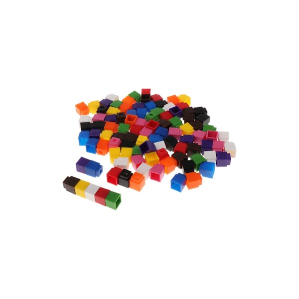 200XEARLYEducationMultilänkRäknekuberSnäppblockManipulativ4Färg Colourful