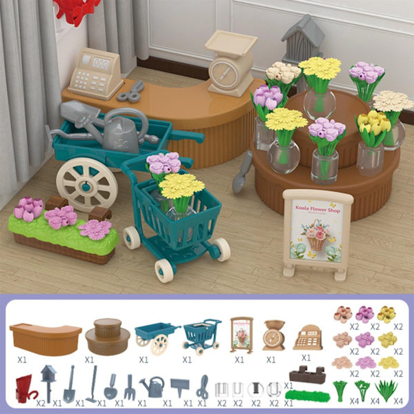 Dukkehus Møbelsæt 1:12 Miniature Tilbehør Blomster