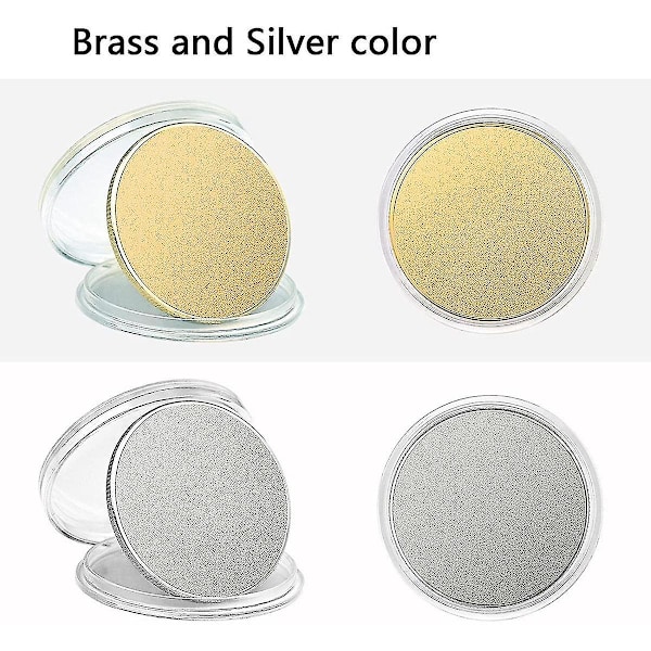 10 stk Blanke, Graveringsblanker Mønter, 40 mm Diameter Med Akrylbeskyttelsesboks (messing)