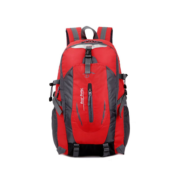 Män Kvinnor Rese Nylon 40L Ryggsäck Camping Vandring Skolväska Red