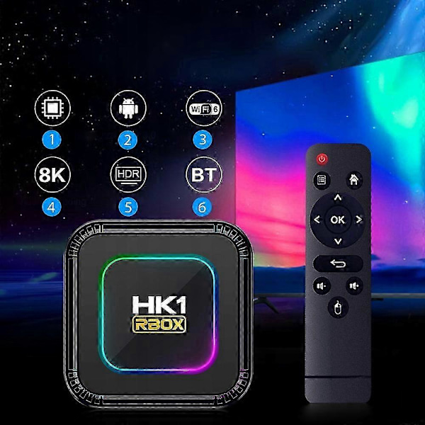 Smart TV Box 8K 4K Android 13 WiFi 6 Bluetooth Streaming Media Player