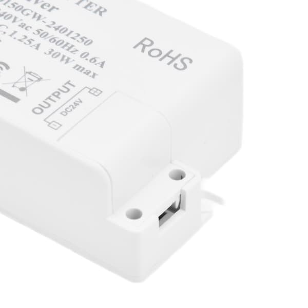 30W DC 24V 1.25A LED Driver Konstant Spenning Profesjonell LED Lys Transformator AC 100‑240V