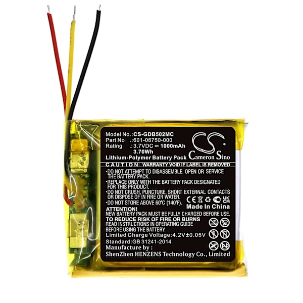 Kamerabatteri 1000mAh För GoPro 601-06750-000 601-06750-101 601-10257-000 Hero 4 5 Session HWMR1 HWPR1 CHDHS-501 CHDHS-101