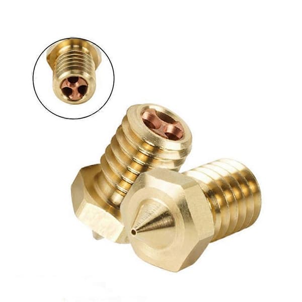 3D Printerdyse til 1.75/3mm Filament E3DV6 High Flow Clone CHT Tip Dyse Messing Printhoved Dyser 0.4mm 0.6mm 0.8mm 0.4mm