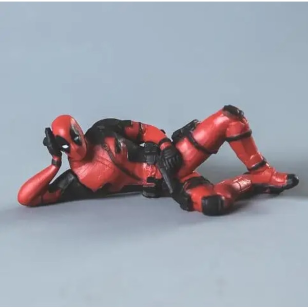 7cm X-MAN DeadPool Super Hero Söt version Figurmodell Leksaker Bilhänge 3 pack by bag