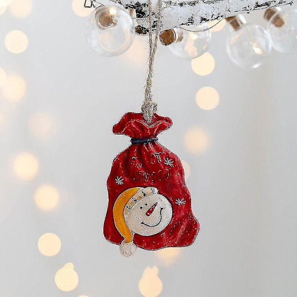 Hängande Ornament i Resin Julgran Hängande R Mini Jultomte Hängen (röd) (1 st)
