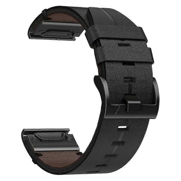 Læder Urrem Til Garmin Fenix 8 Amoled 47mm Black