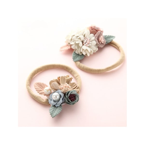 Nyfødt Baby Blomster Prinsesse Elastisk Armbånd (Wl)