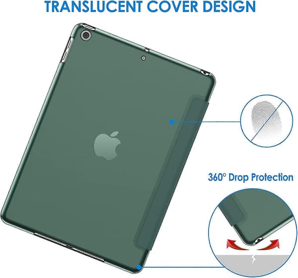 Etui til iPad (9,7 tommer, 2018/2017 model, 6./5. generation), Smart Cover Auto Vågn/Sov Misty Blue