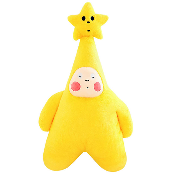 Mjukisdjur Kudde Mjuk Hudvänlig Söta Uttryck Plyschdocka Prydnadskudde För Säng Soffa Bil Blå Måne 62cm/24.4in Yellow 32.3in