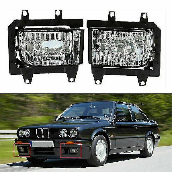 For - E30 Frontlykter Tåkelys E30 Støtfangerlys 318i 325i 325e Tåkelys Tåkelys Drl 63171385945 Yalo