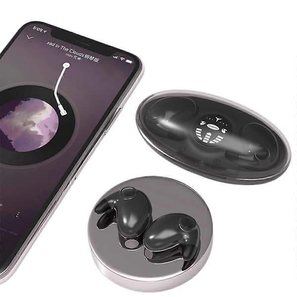 Usynlig Søvn Trådløs Øretelefon Bluetooth 5.3 Hodetelefoner Skjulte Ørepropper Black One Size
