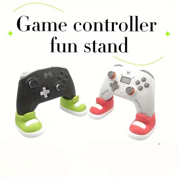 2 stk. Spilcontroller Stand - Farverig skoformet base, kompatibel med PS4 Blue