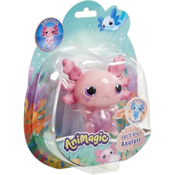 Interaktivt dyr - GOLIATH - Animagic Let's Glo Axolotl Pink - Lys og taktil funktion fra 4 år