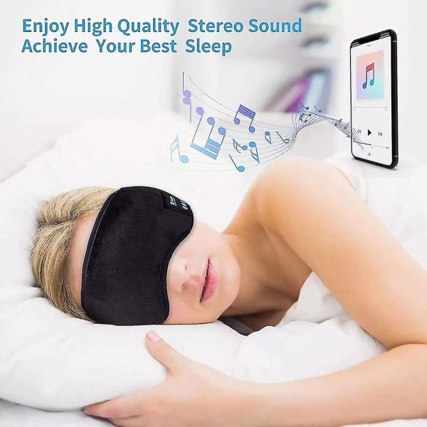 Bt5.0 Sleep Masks Wireless Music 3d Eye Mask Sleeping Eye Cover Mask Black