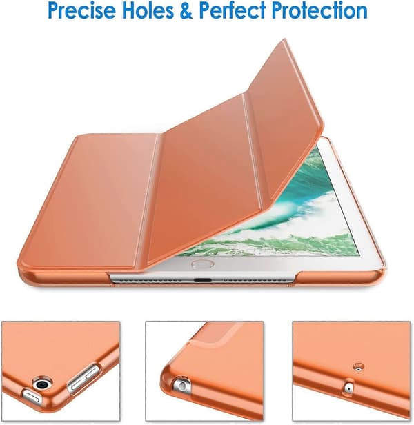 Etui til iPad (9,7 tommer, 2018/2017 model, 6./5. generation), Smart Cover Auto Vågn/Sov Papaya