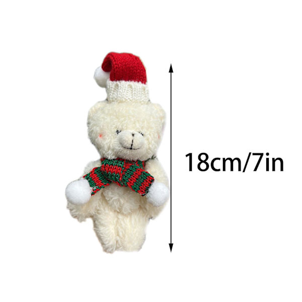 Mini Juleplysjbjørner 16,5 cm Små Bjørneleker Utstoppede Små Myke Bjørnedukker Leker For Gutter Jenter Bursdagskake Bryllupsdekorasjoner Gave C