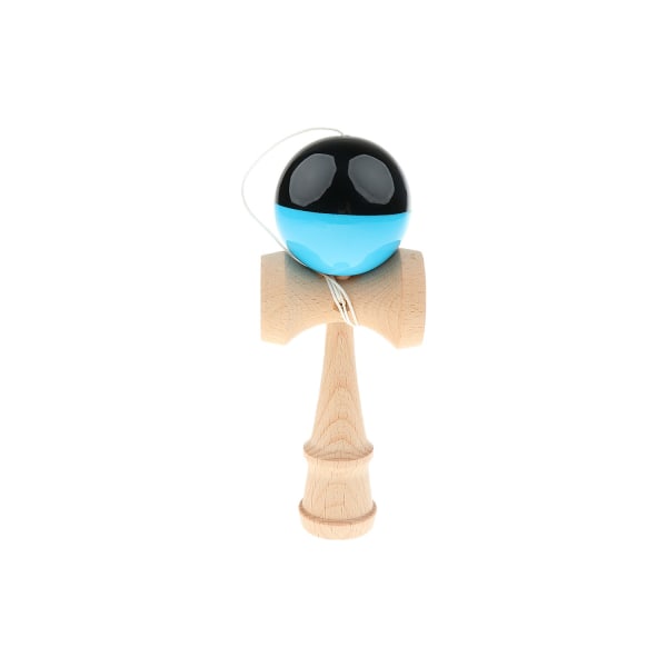 Trä Kendama Boll Par Barnleksak Balans Skicklighet Leksak Svart Blå