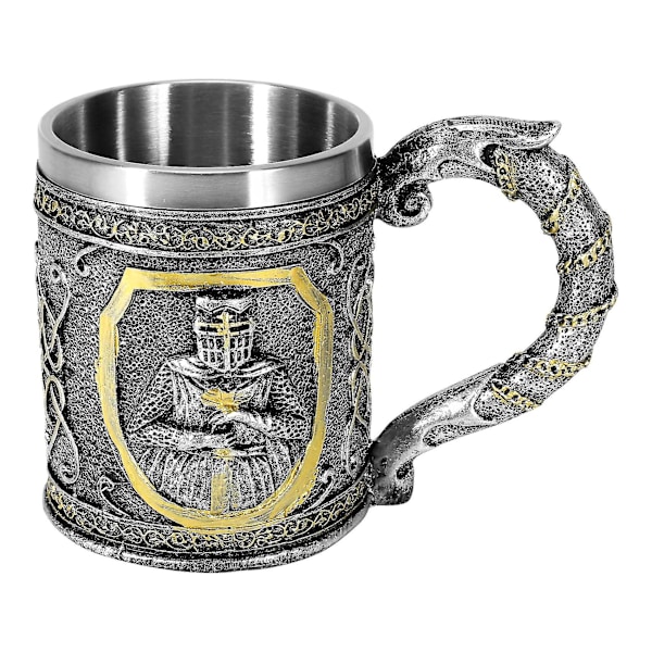 Middelaldersk Templar Crusader Knight Krus Rustning Ridder Av Korset Ølseidel Tankard Kaffe Cu