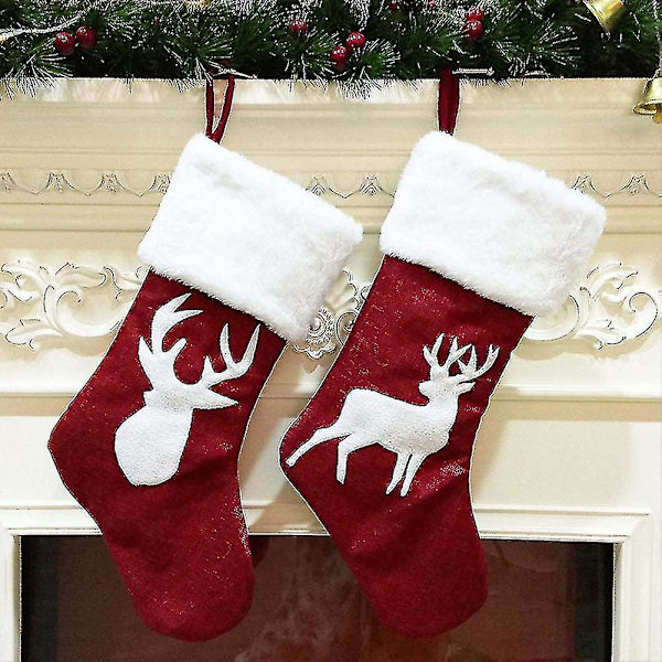 Julstrumpa Presentpåse 2st Julstrumpa Stor Godispåse Kreativ Barnpresentpåse Tomte Snögubbe Juldekoration Påse Doftpåse För Fest