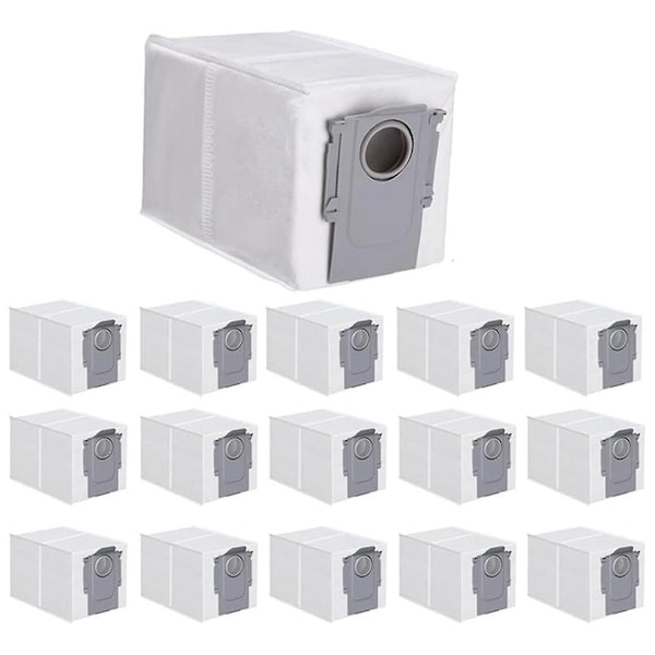 16-pack dammsugarpåsar för Q Robot, Qrevo MaxV, S8 Max Ultra, S8 MaxV Ultra robotdammsugare ersättning - WELLNGS