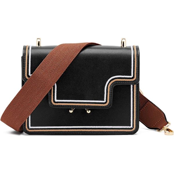 {YM}Women's Wide Shoulder Strap, Adjustable Leather Replacement Strap, Long Shoulder Strap (Brown)-FS2- Brown