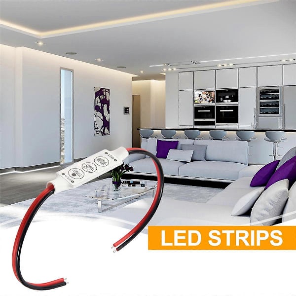 LED Dimmer 12A 12V-24V for LED Strips Monokrom Kontroller white