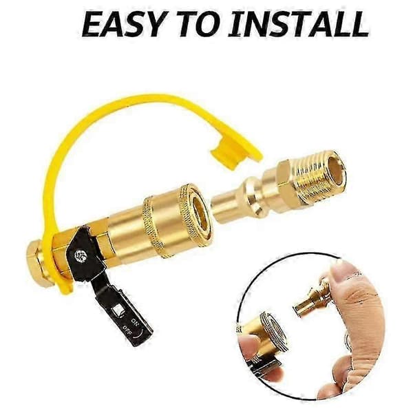 1/4\" RV Propan Hurtigkobling Adapter Kompatibel med Gasslanger