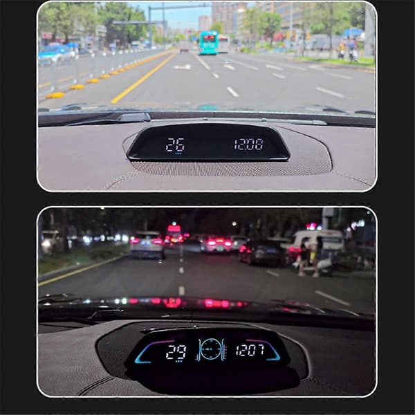 Bil HD Head-Up Display Smart HUD Spänningssäkerhetslarm Display B3 As Shown