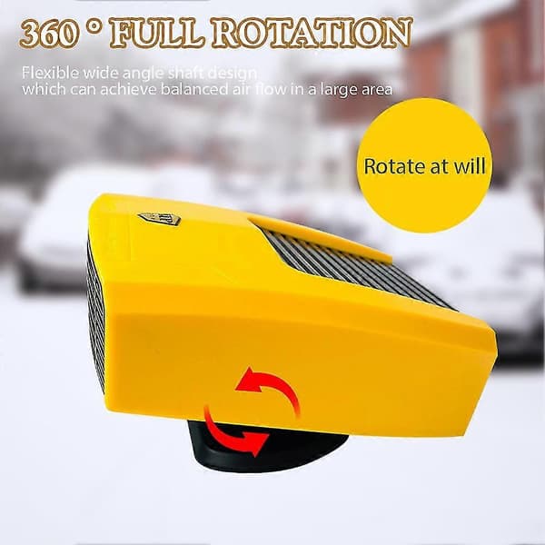 12V/24V Vindusdefroster Rask Oppvarming Multifunksjonell Bilvarmevifte Red 24V