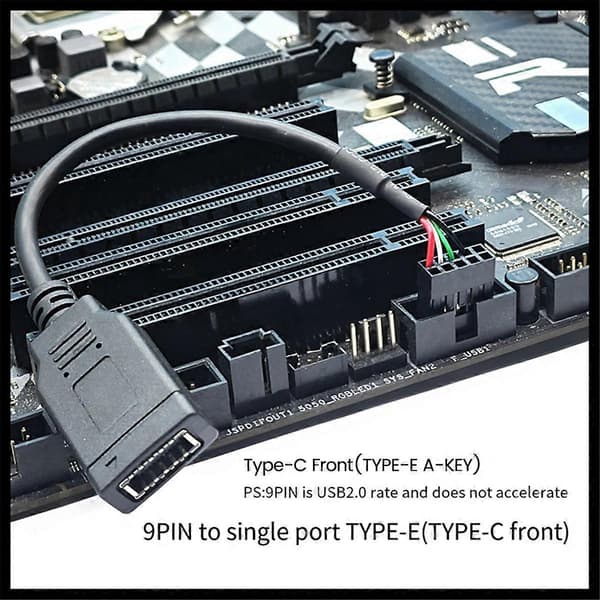 USB 9PIN - Type-C Etupaneelikaapeli
